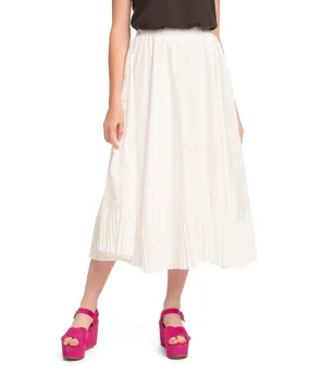 Flock Pleated Midi Skirt