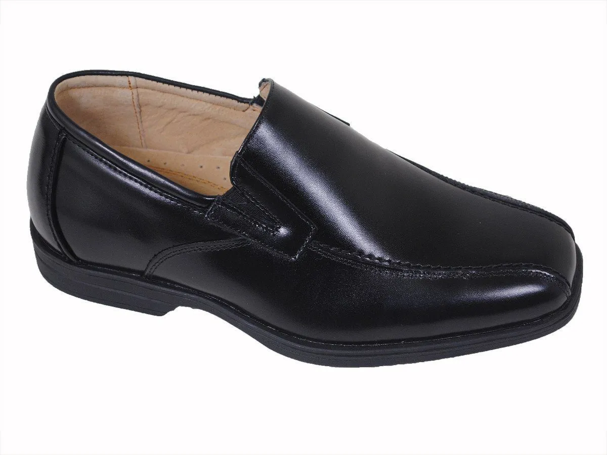 Florsheim 16506 Black Boy's Dress Shoes - Slip On - Bicycle Toe - Leather