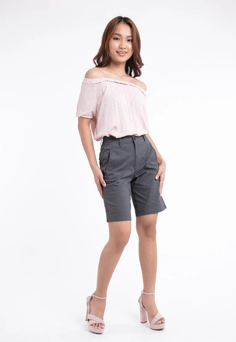 Forest Ladies 18/19" Cotton Twill Bermuda Shorts Women Chino Quarter Short Pants Women | Seluar Perempuan - 870144