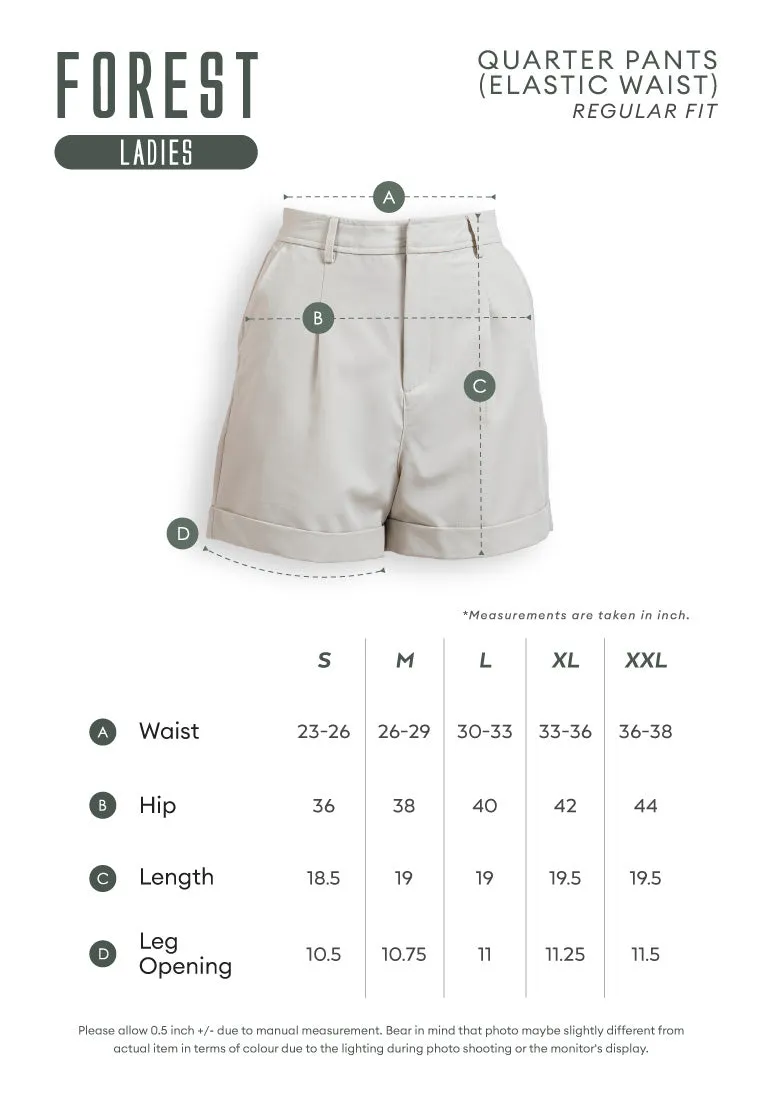 Forest Ladies 18/19" Cotton Twill Bermuda Shorts Women Chino Quarter Short Pants Women | Seluar Perempuan - 870144