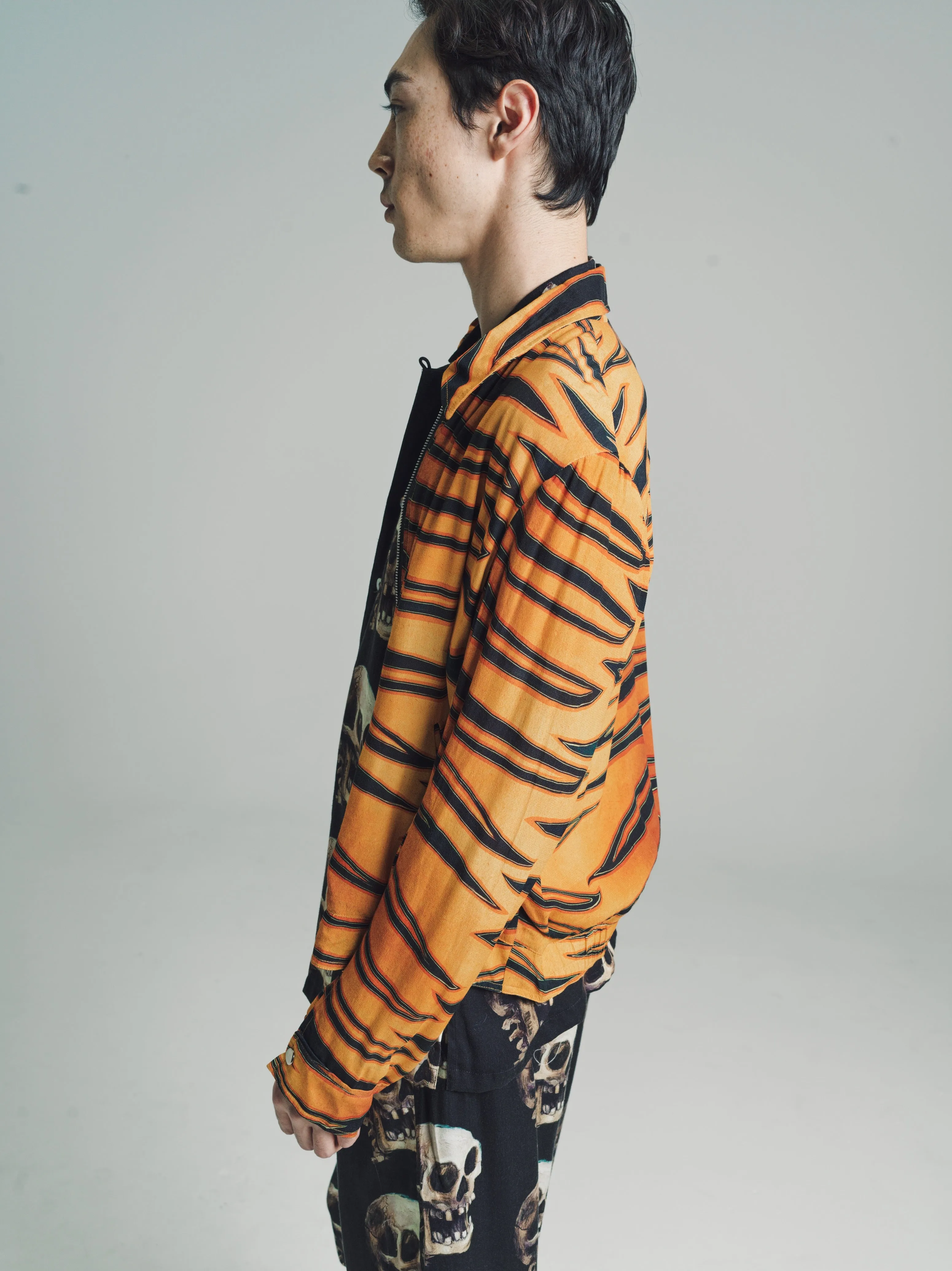 'Harimau' Tiger Print Zip Blouson Jacket