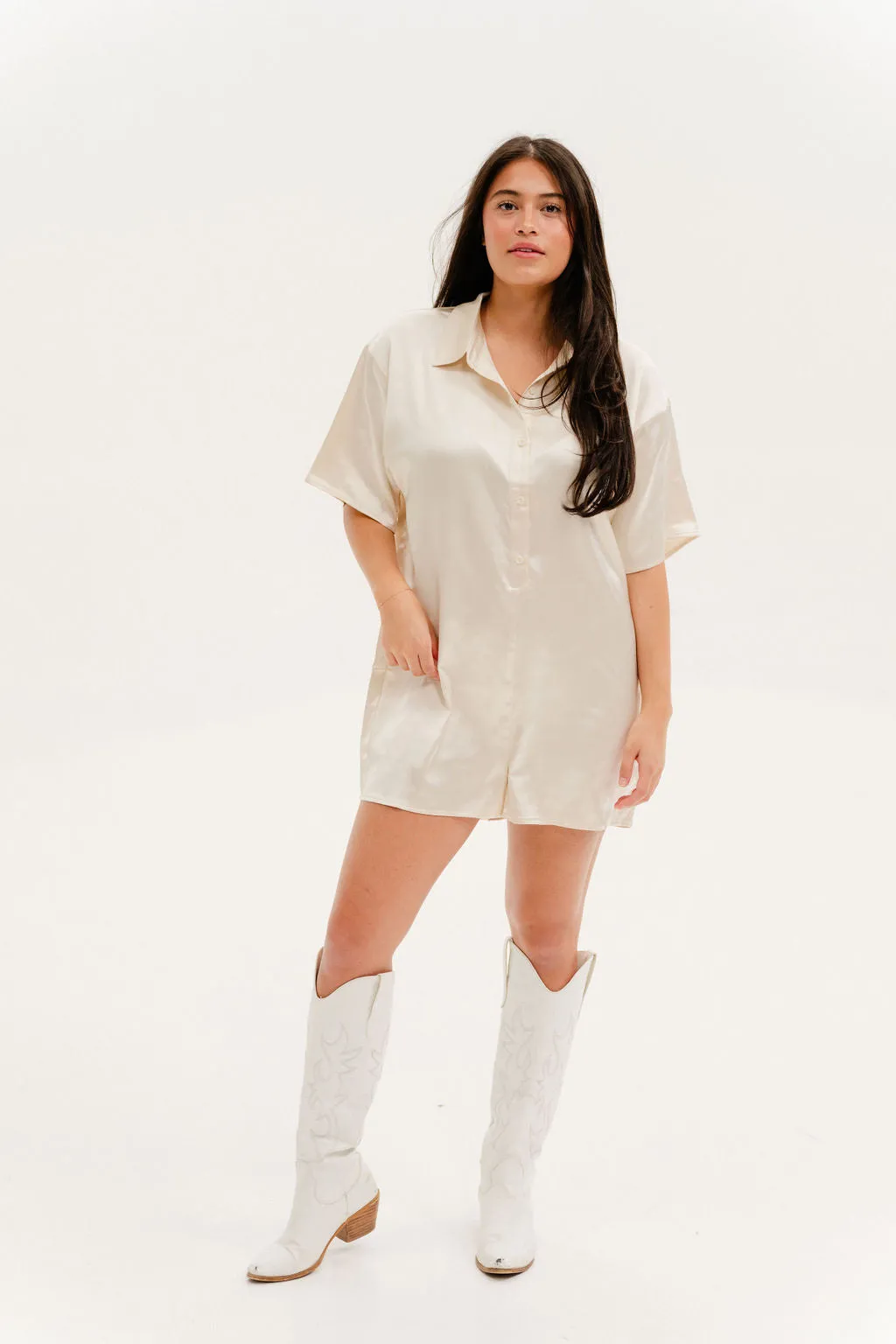 High Class Button Up Romper