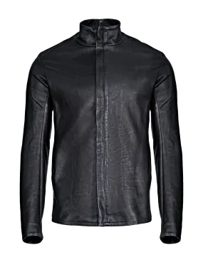 High Neck Leather Jacket