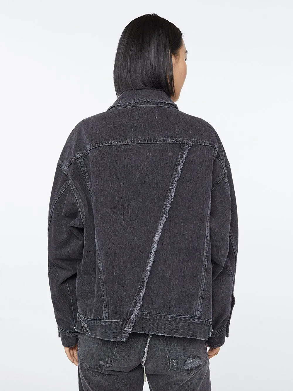 Imaan x FRAME Le Jagged Oversized Jacket -- Cornell