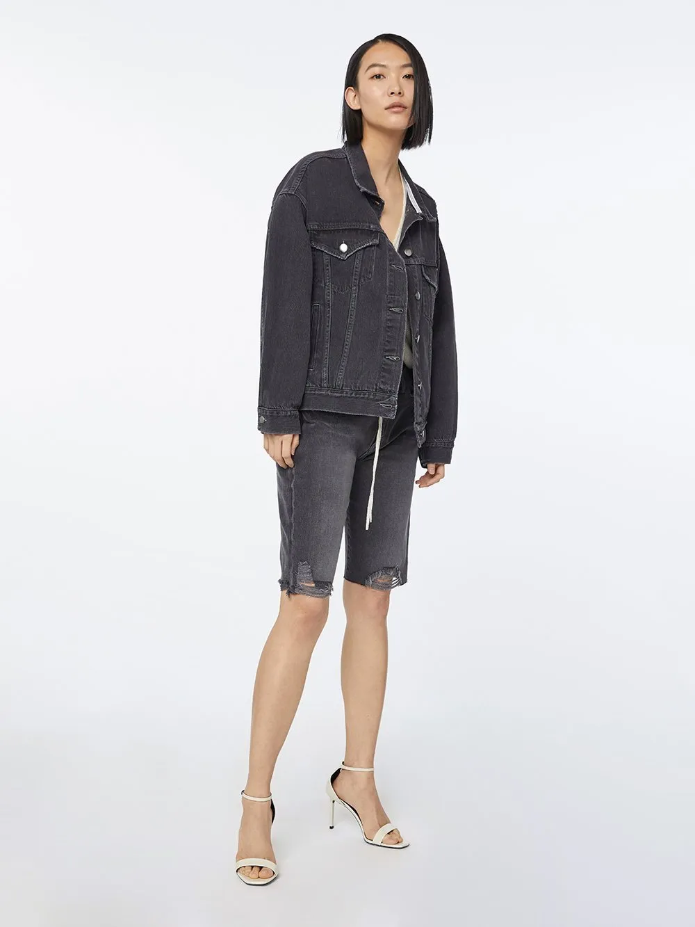 Imaan x FRAME Le Jagged Oversized Jacket -- Cornell