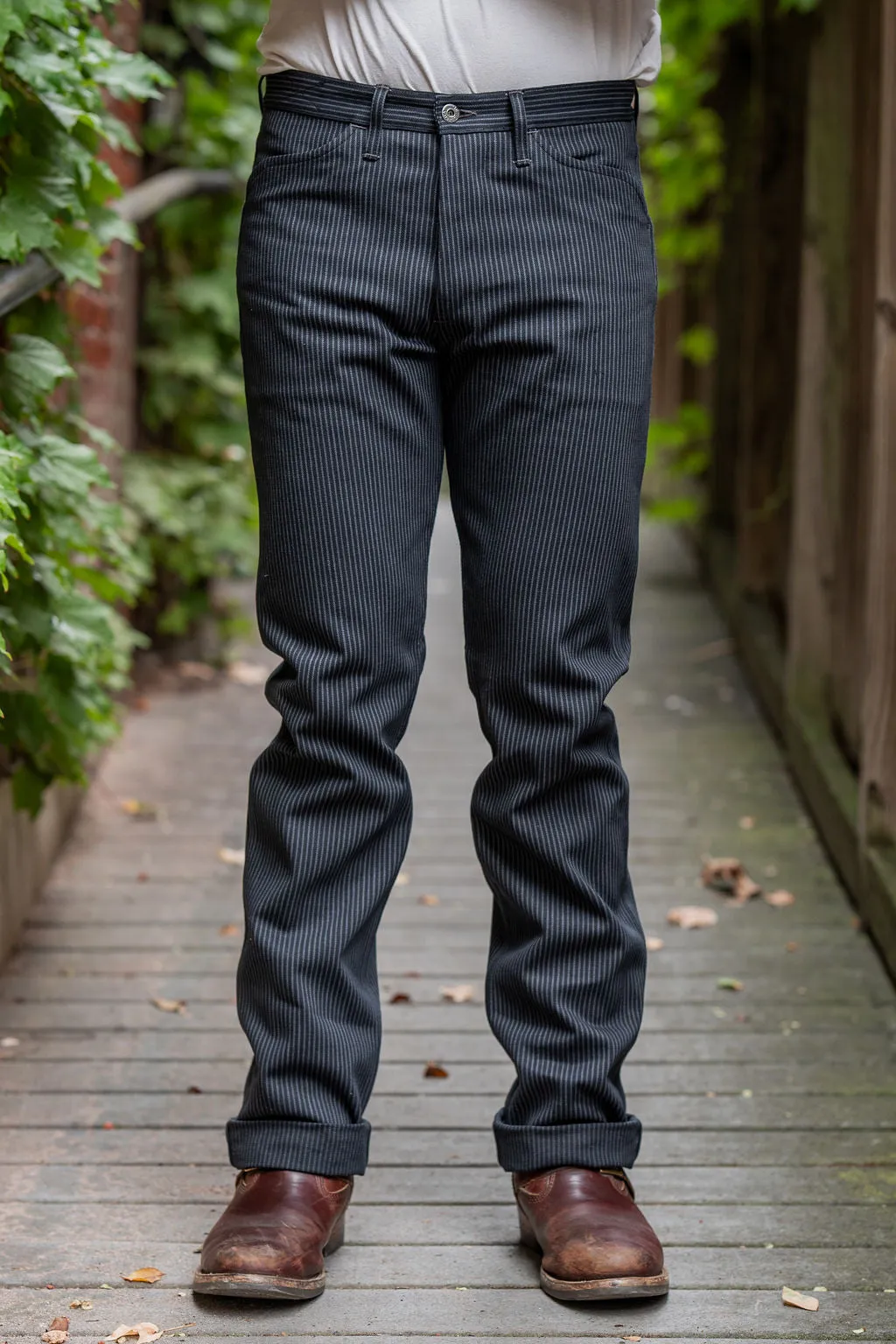 Indigofera Swearengen Pant - Grey/Black Hickory Stripe