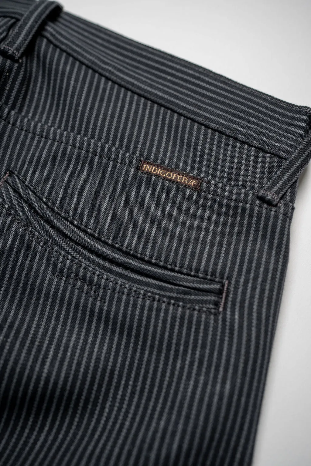 Indigofera Swearengen Pant - Grey/Black Hickory Stripe