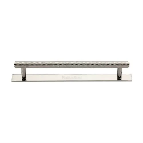 Knurled Cabinet Pull Handle with Plate