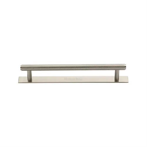 Knurled Cabinet Pull Handle with Plate