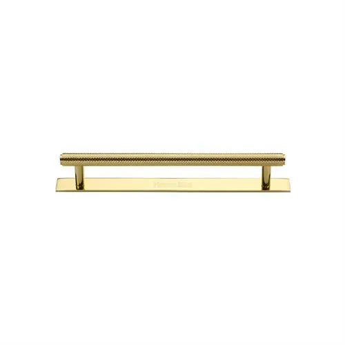 Knurled Cabinet Pull Handle with Plate