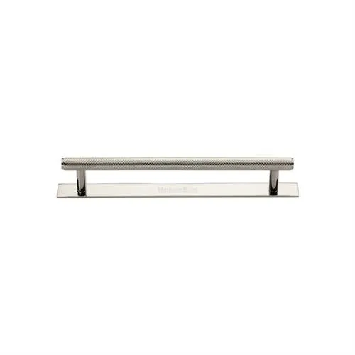 Knurled Cabinet Pull Handle with Plate