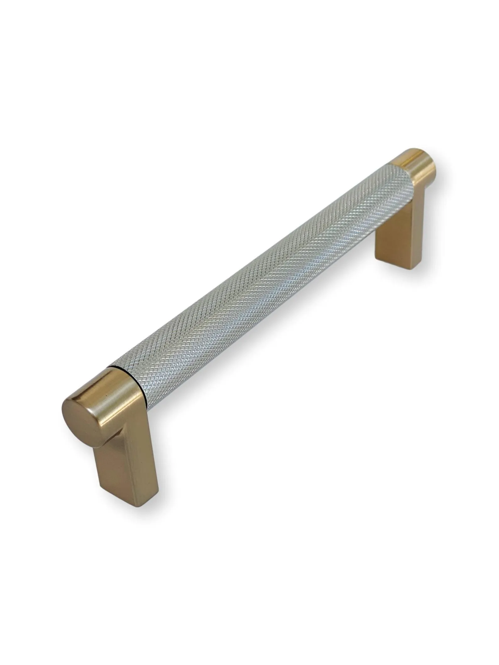 Knurled Select Champagne Bronze and Nickel Drawer Pulls