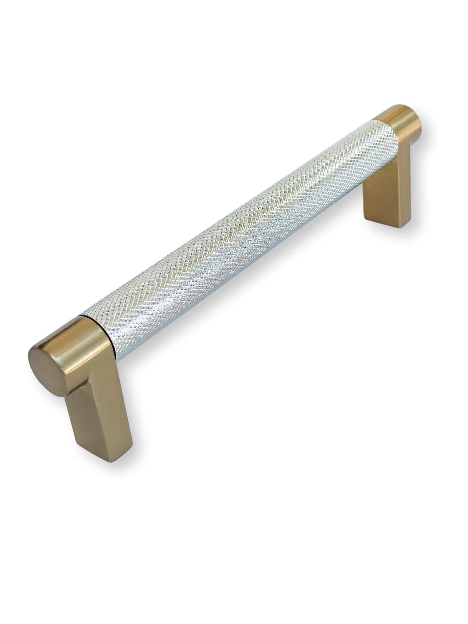 Knurled Select Champagne Bronze and Nickel Drawer Pulls