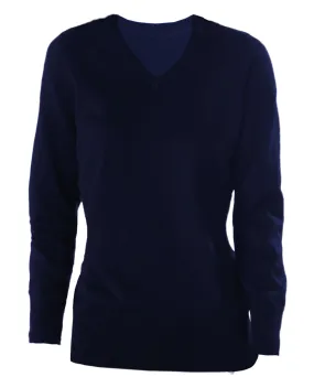 Ladies V-neck jumper | Navy