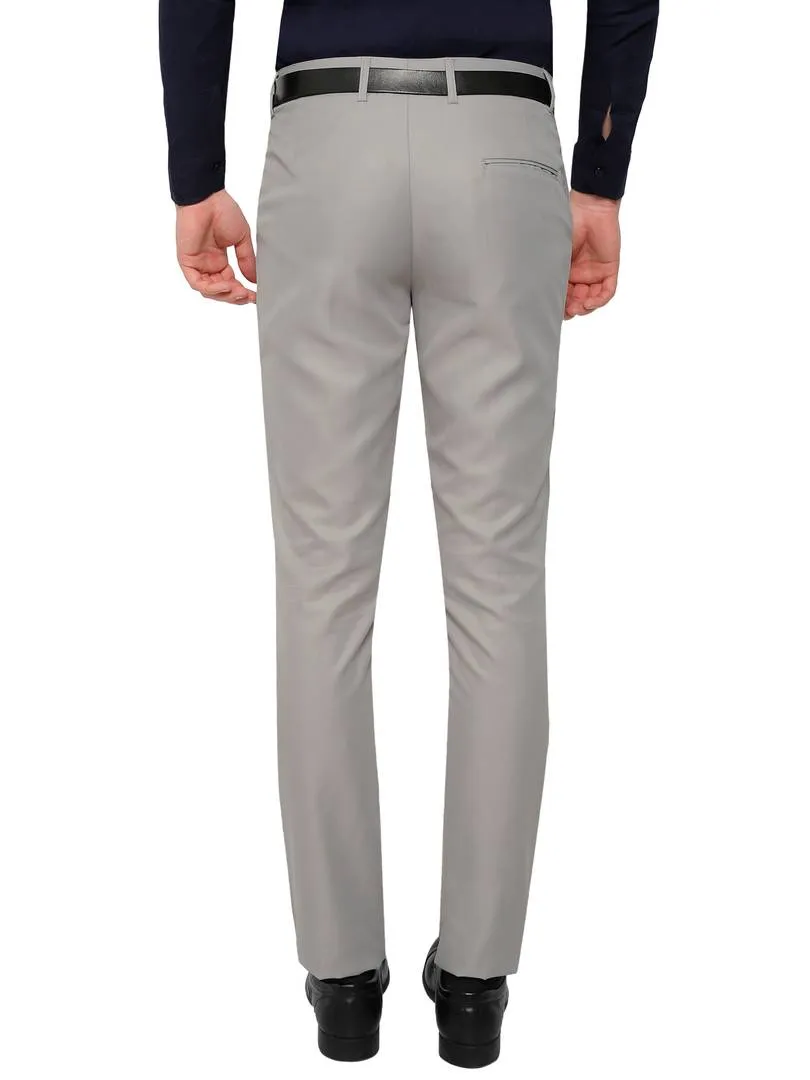 Light Grey Slim Fit Formal Trouser