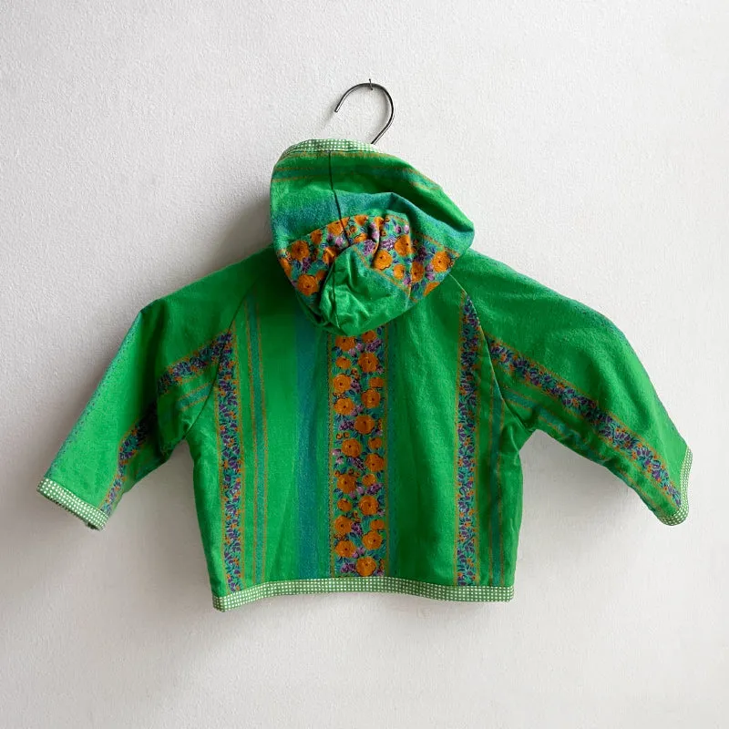 Limited Edition Lined Hooded Jacket - Green Floral