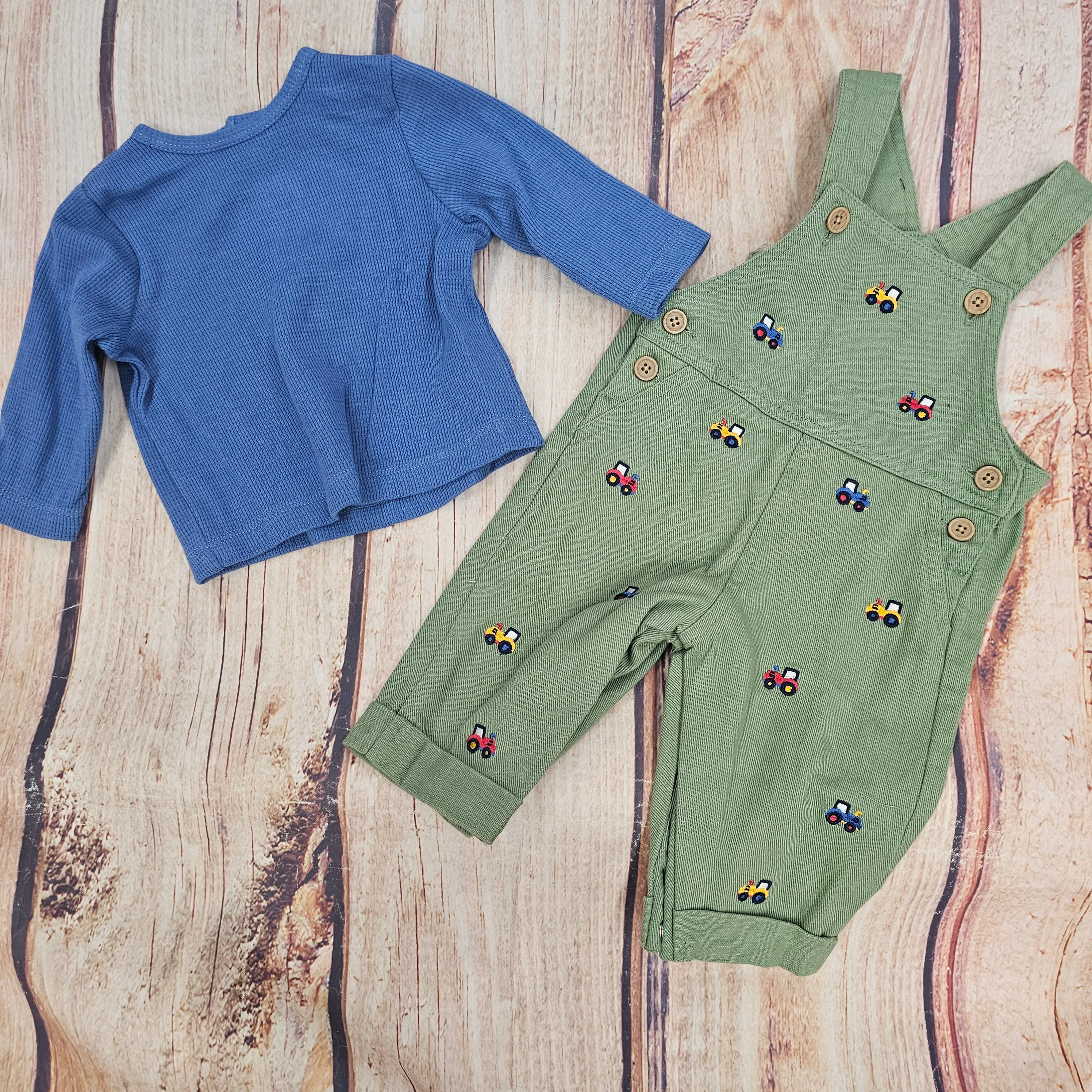 LITTLE ME TRACTOR OVERALL 2PCS SET I002