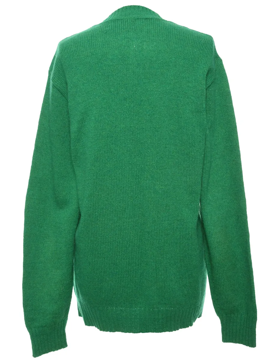 Long Sleeved Green Jumper - M