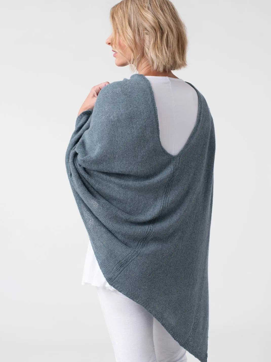 Lyon Poncho Knitting Kit | Shibui Pebble & Knitting Pattern