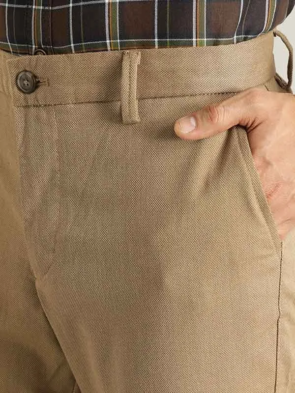 Men Kansas Fit Polyester Blend Trouser