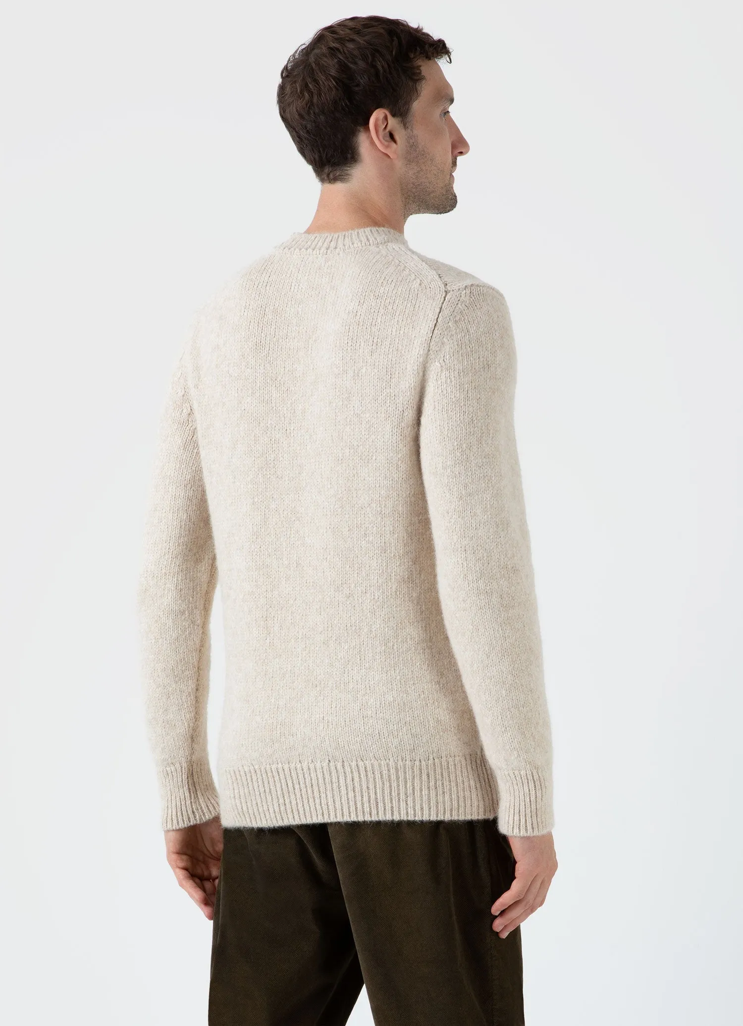 Men's Alpaca Wool Jumper in Ecru