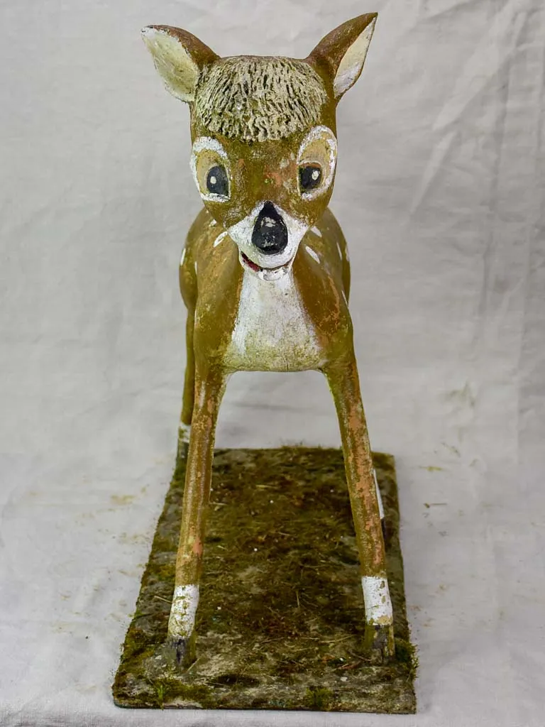 Mid century garden sculpture of Bambi 25¼"