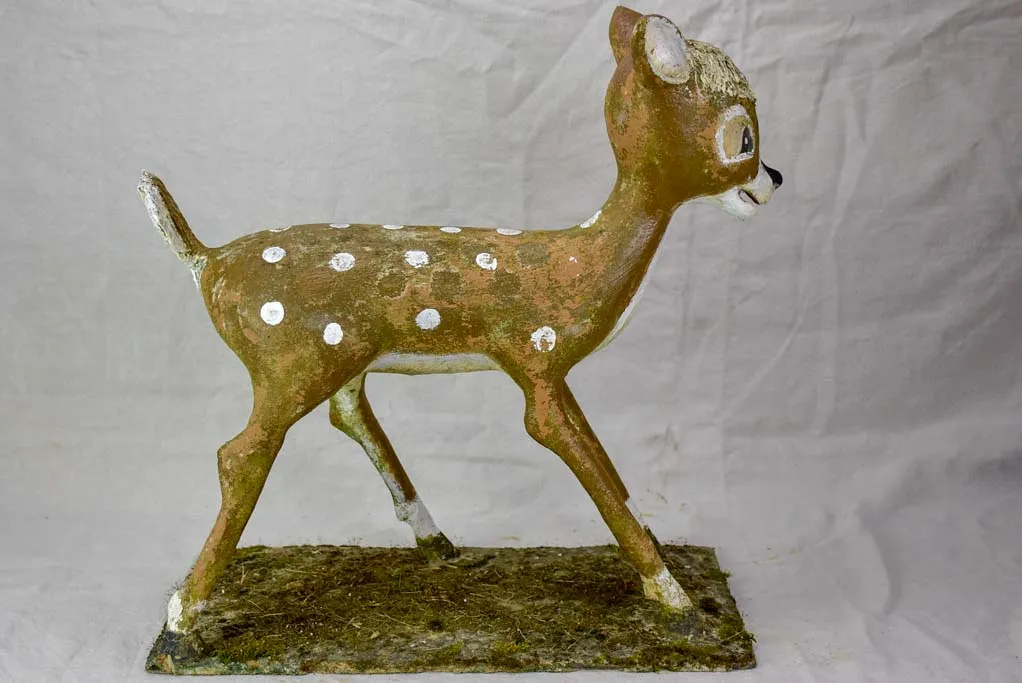 Mid century garden sculpture of Bambi 25¼"