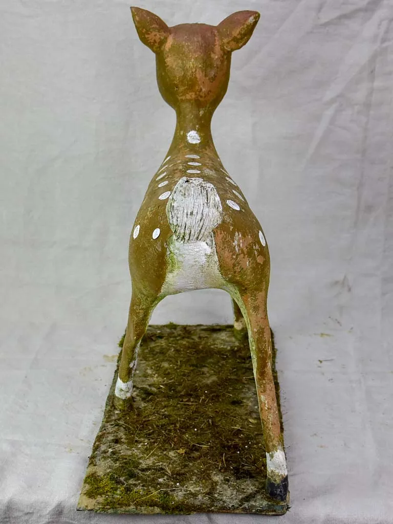 Mid century garden sculpture of Bambi 25¼"