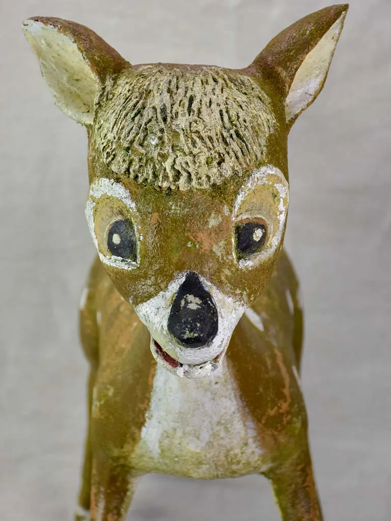 Mid century garden sculpture of Bambi 25¼"