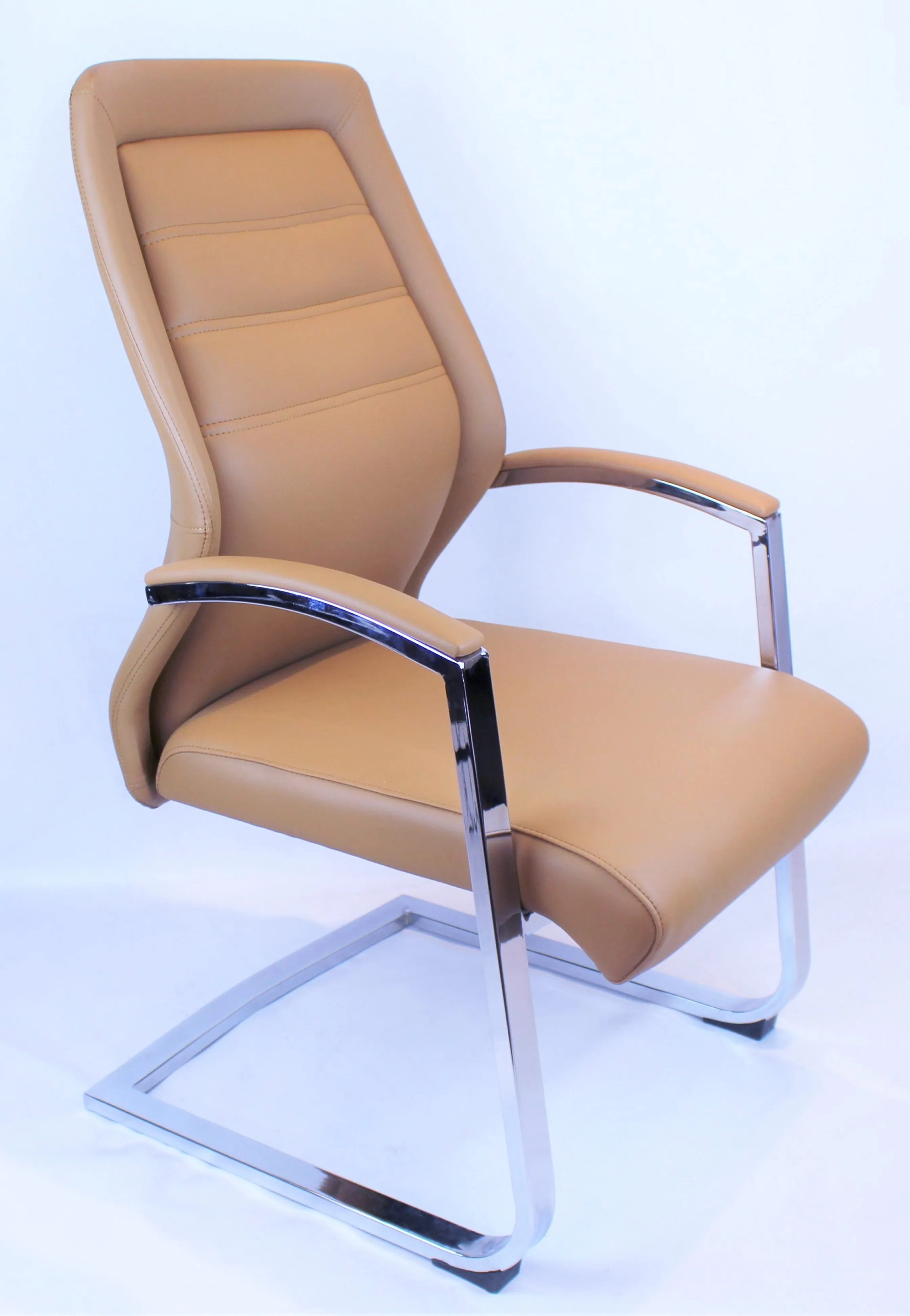 Modern Beige Leather Meeting Chairs - DH-103-2