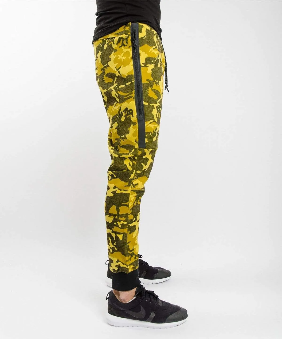 Nike Tech Fleece Pants Camo Yellow