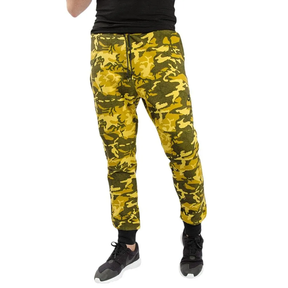 Nike Tech Fleece Pants Camo Yellow