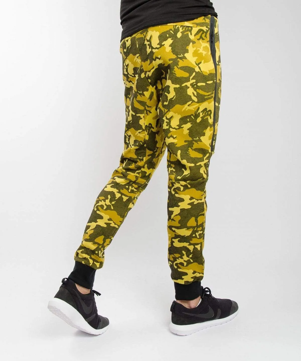 Nike Tech Fleece Pants Camo Yellow