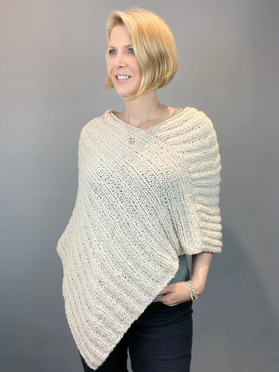 Nomad Bulky Poncho Knitting Kit | Berroco Nomad & Knitting Pattern (#69B)