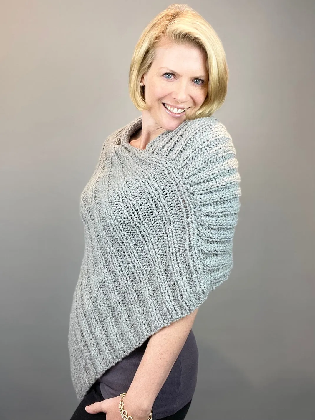 Nomad Bulky Poncho Knitting Kit | Berroco Nomad & Knitting Pattern (#69B)