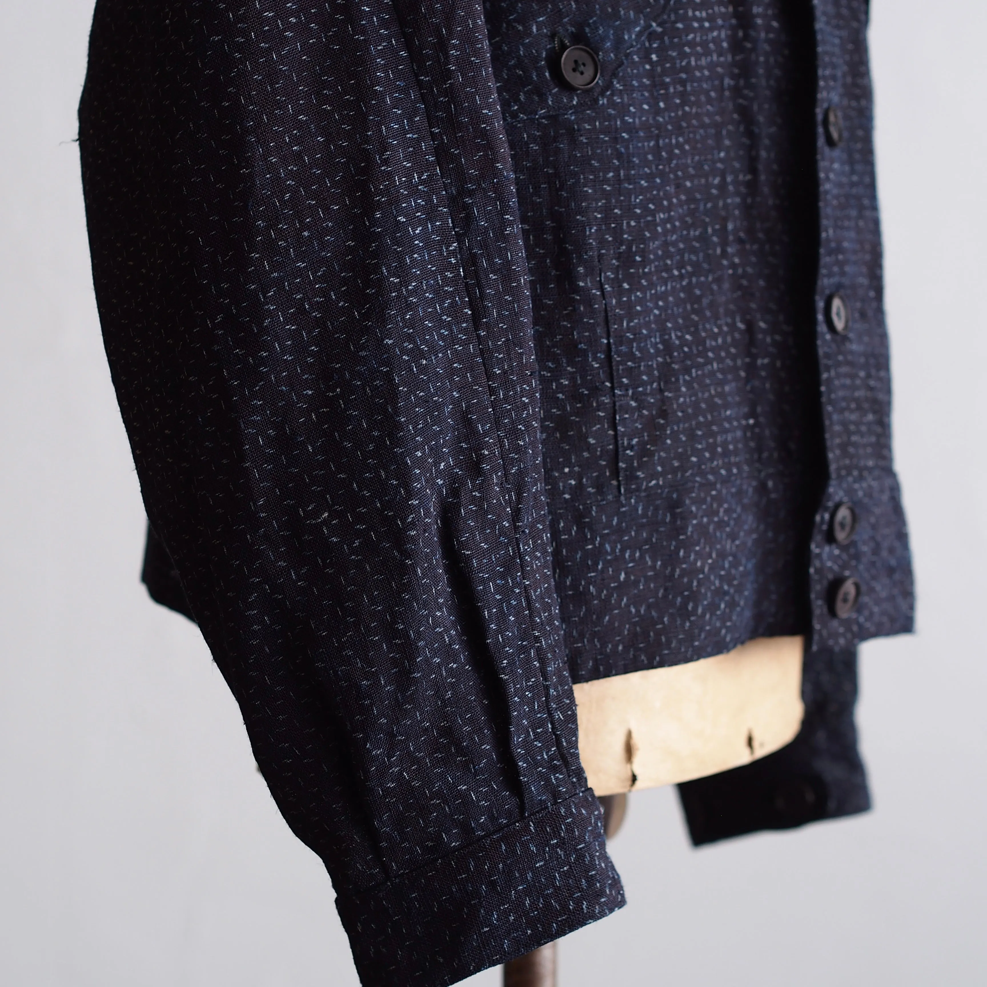 NORA SHORT JACKET~Japan old indigo ramie fabric~