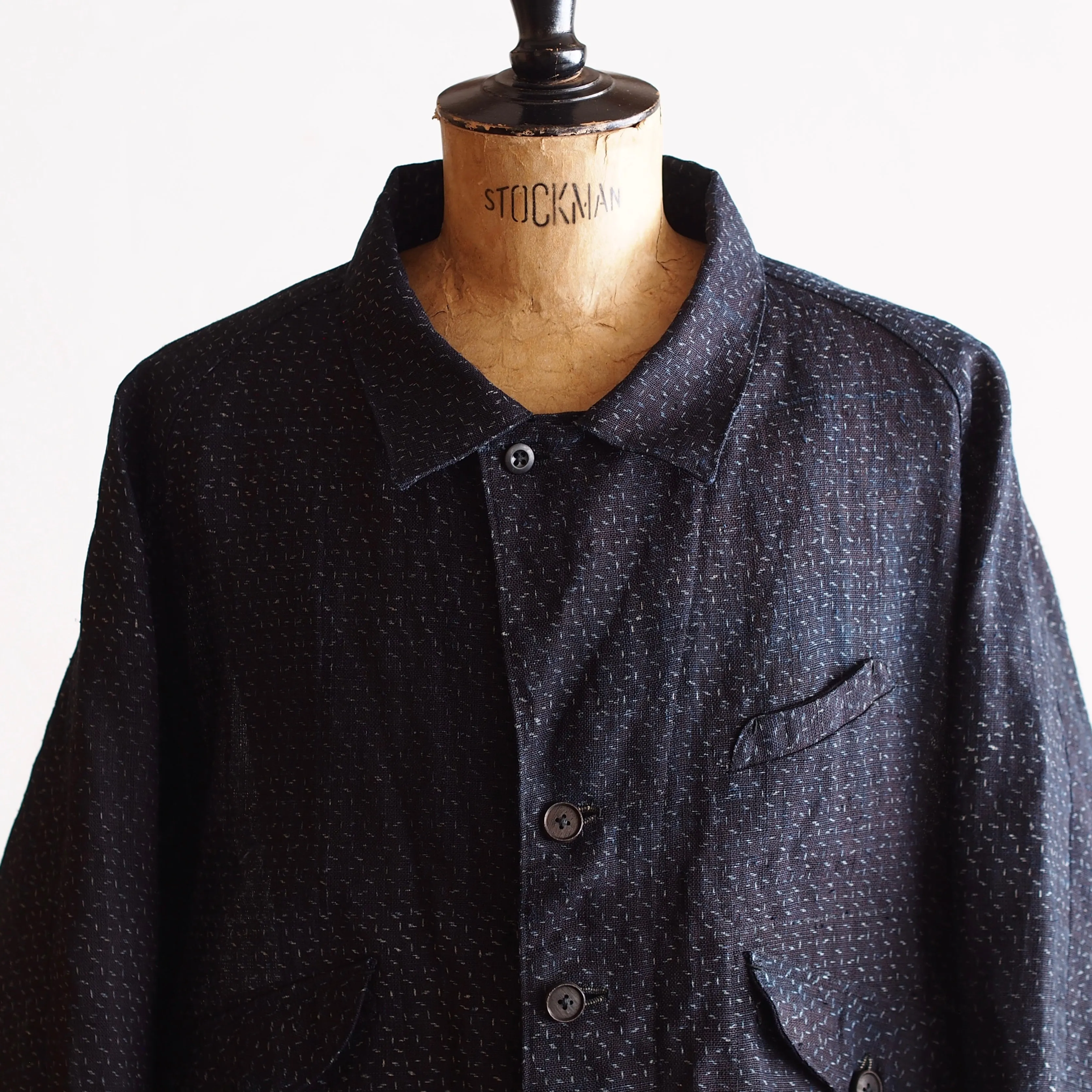 NORA SHORT JACKET~Japan old indigo ramie fabric~