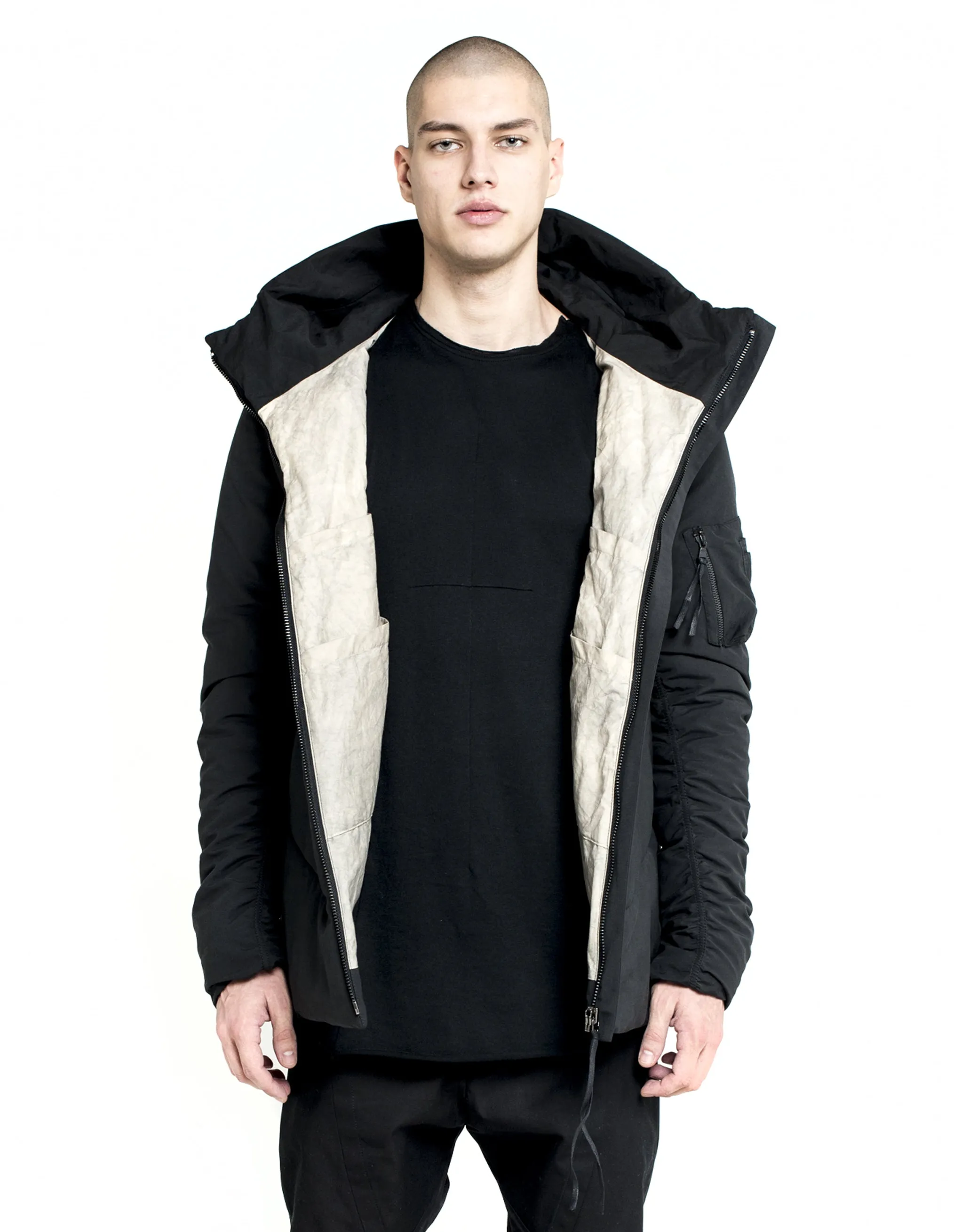 Patch-Pocket Hooded Jacket