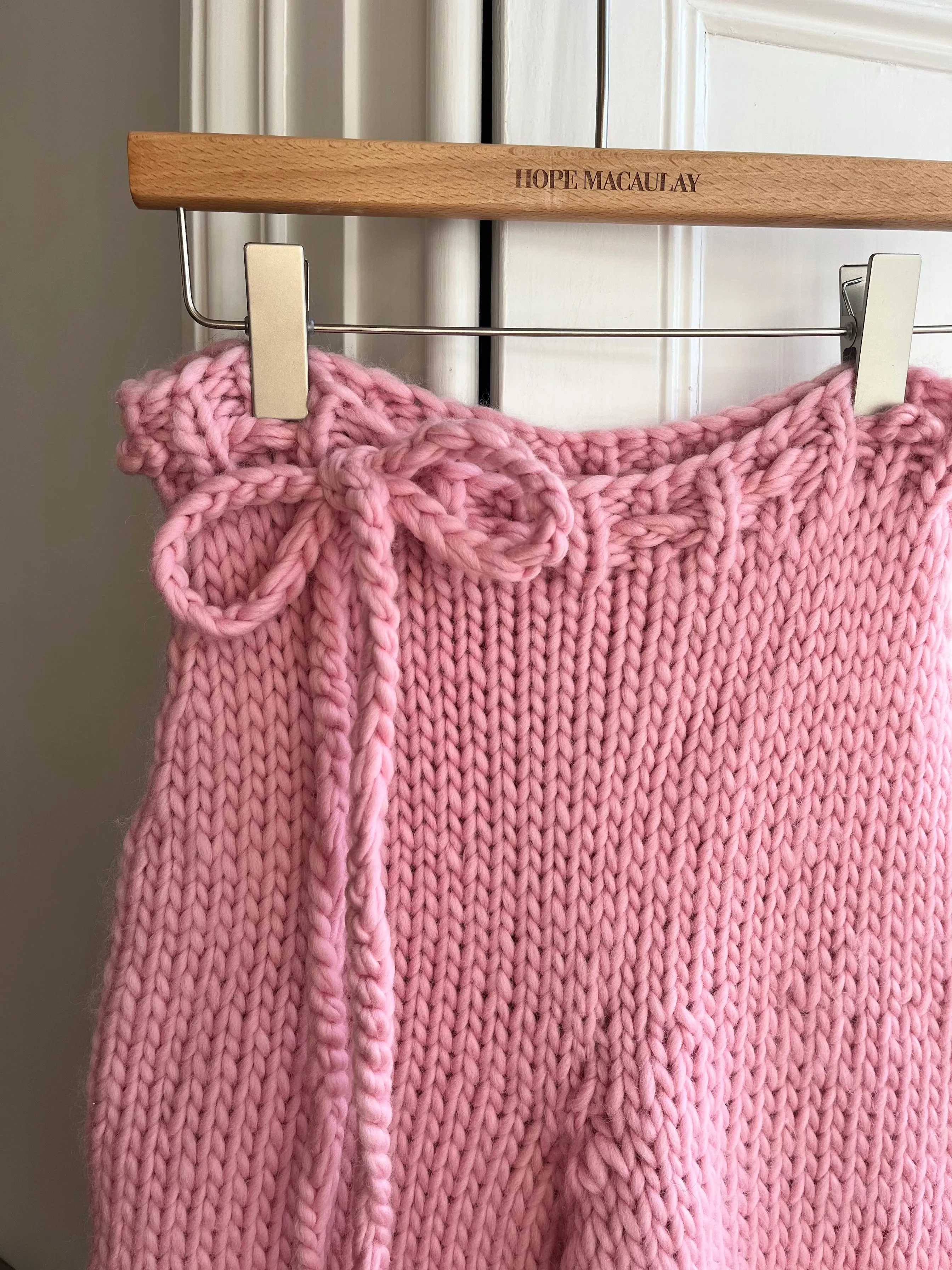 Pink Chunky Knit Capri Pants S/M (Sample)