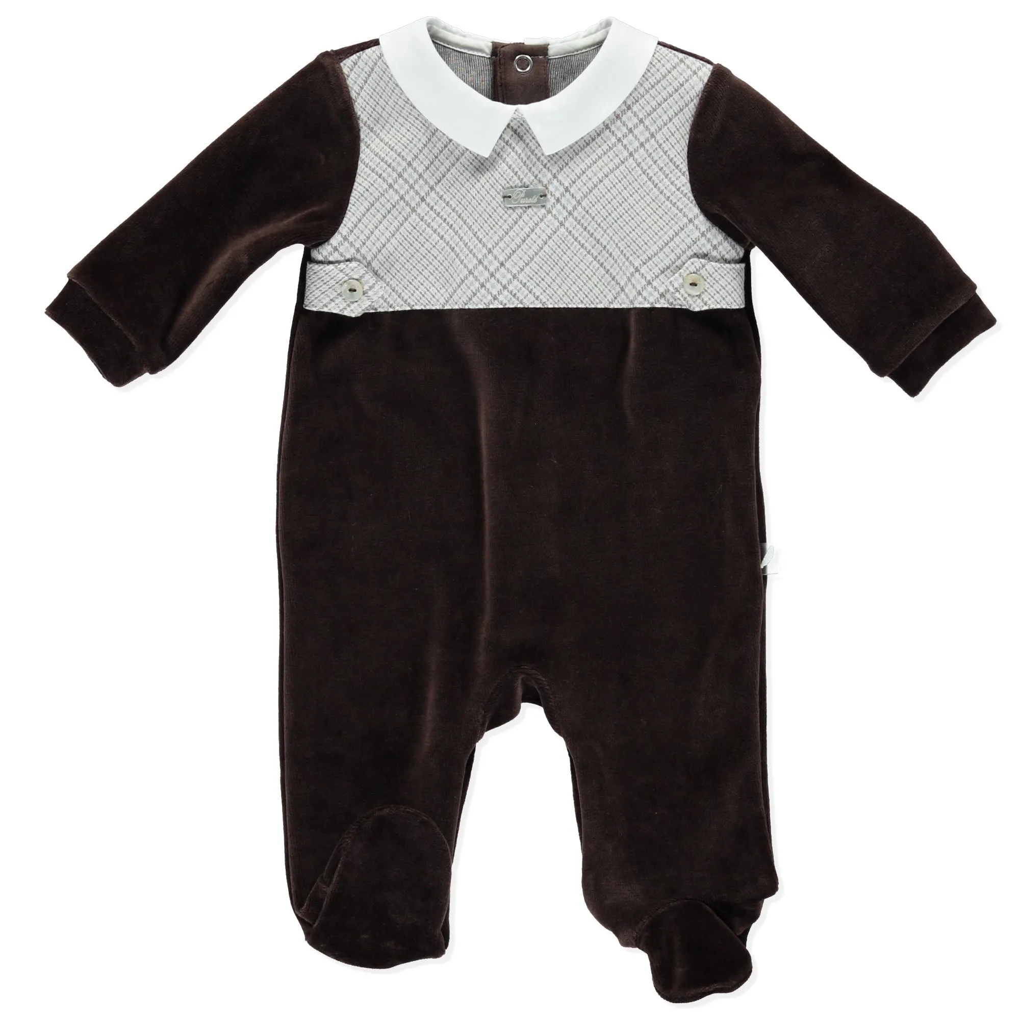 Purete Brown Velour Romper