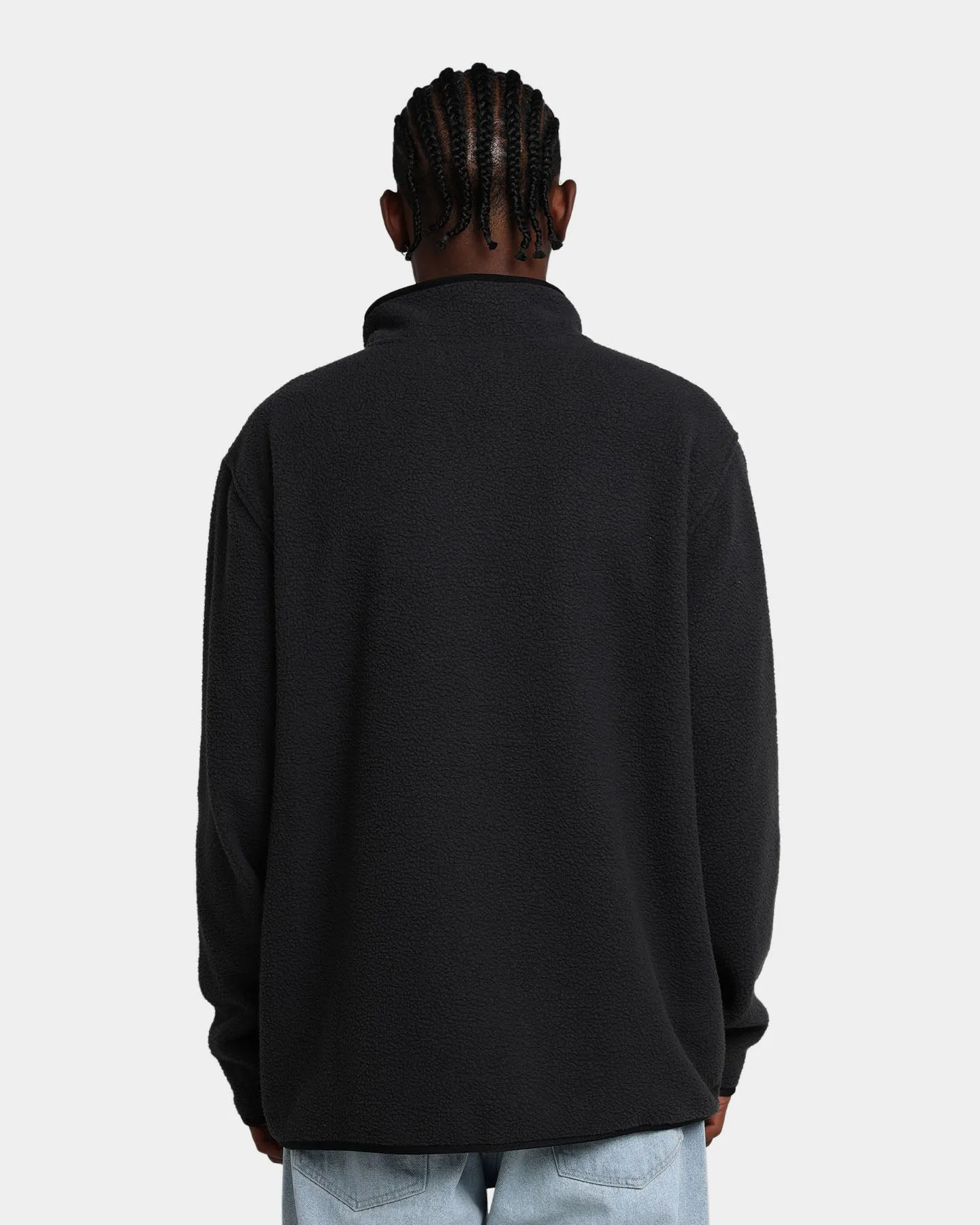 Raised By Wolves Sherpa Fleece Half-Zip Jumper Black