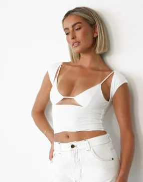 Romy Crop Top (White)