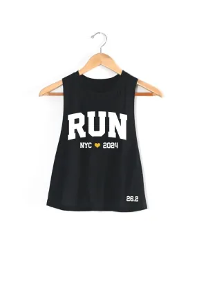 RUN New York 2024 Racerback Crop Tank