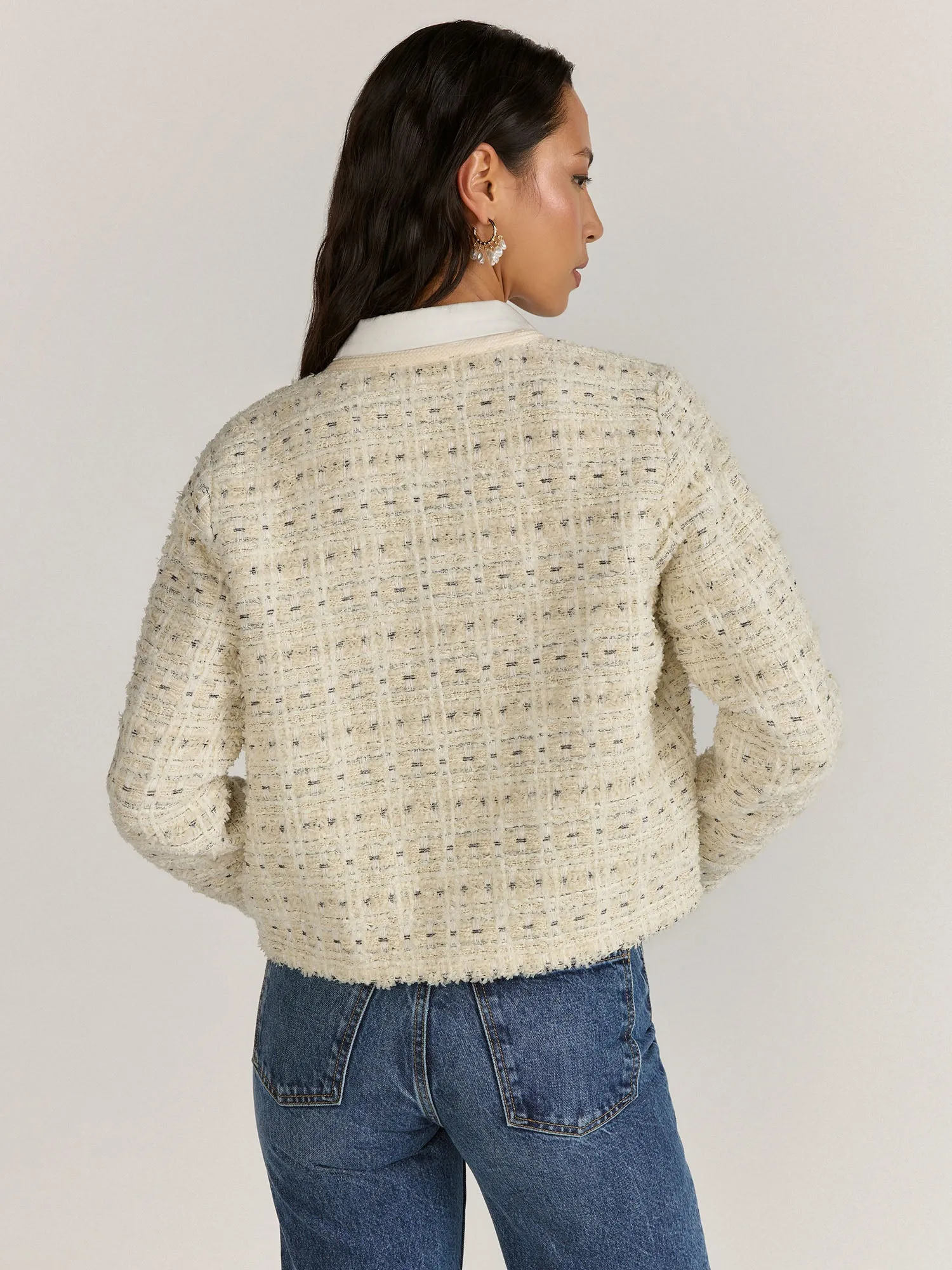 Sans Souci Long Sleeve Boucle Crop Jacket - Brands We Love