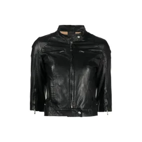 Selleria Black Leather Biker Jacket