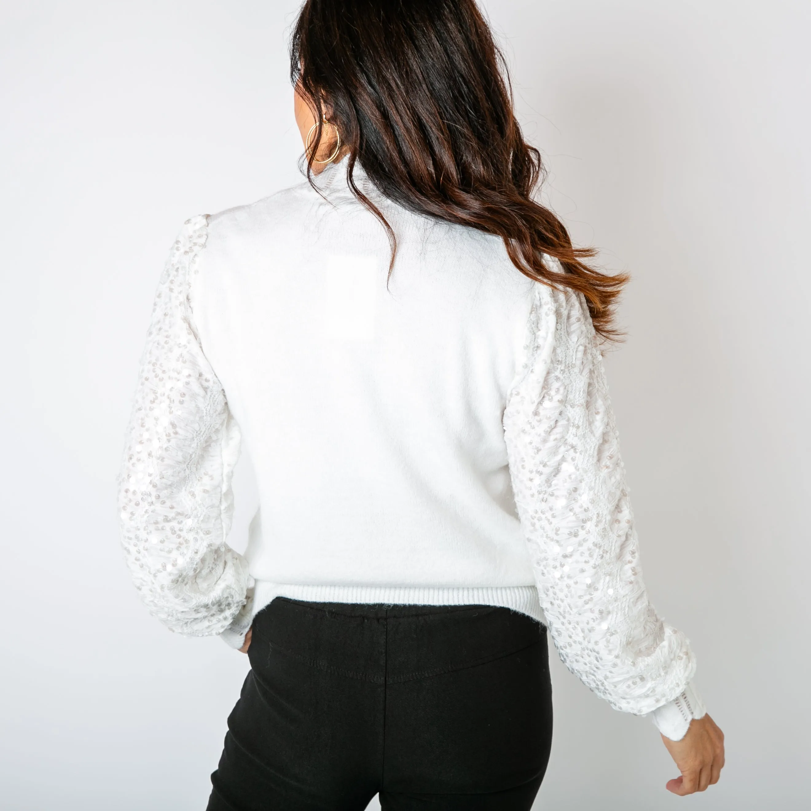 Sequin Sleeve Jumper