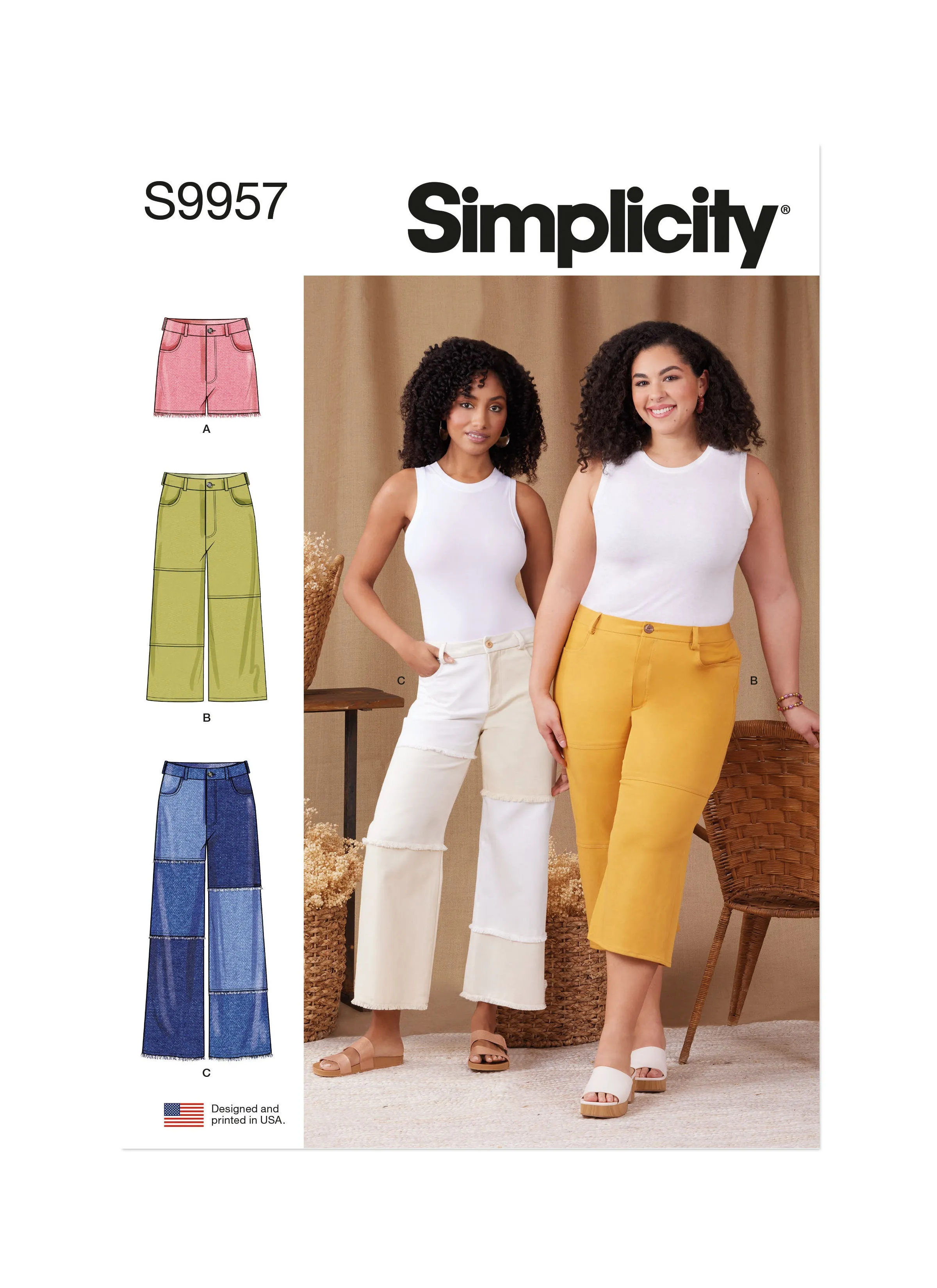 Simplicity Sewing Pattern 9957 Women's Shorts and Pants