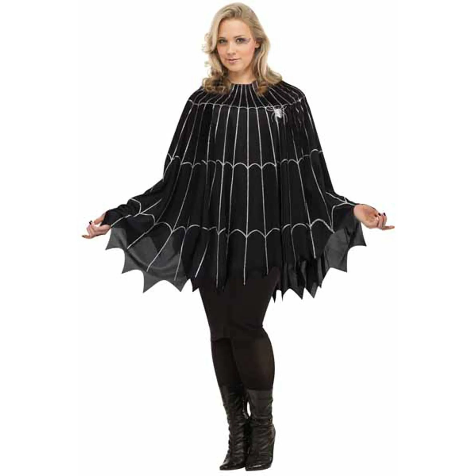 Spider Web Poncho Silver - 16W/24W