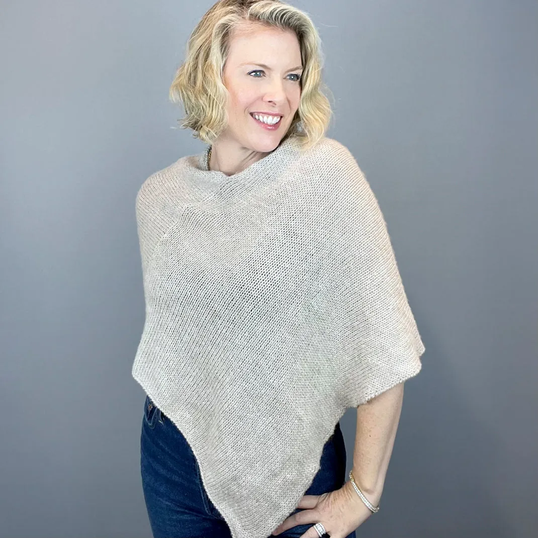 Stockinette Poncho Knitting Kit | Plymouth Baby Alpaca DK & Knitting Pattern (#113D)