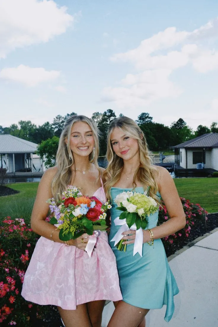 Strapless Jade Ruched Short Homecoming Dress